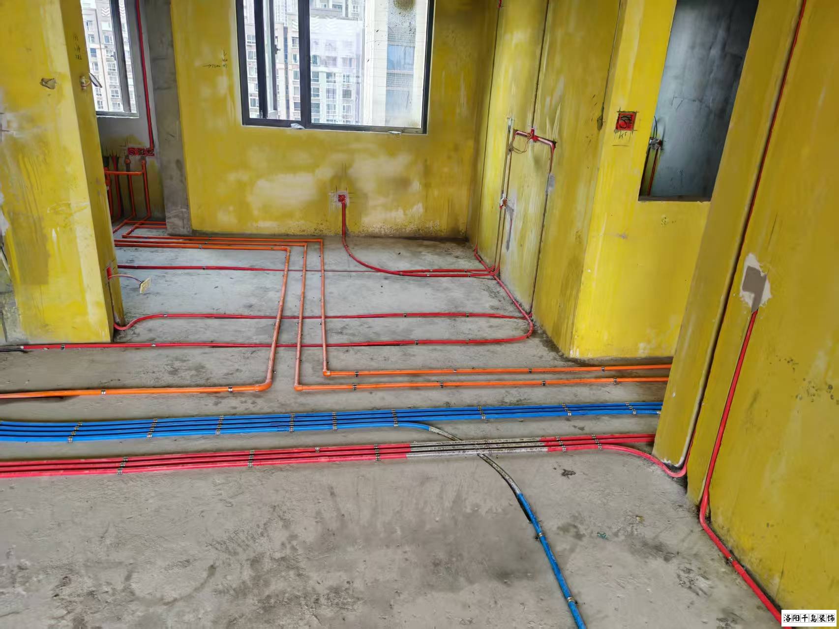 洛陽千島裝飾水電改造施工現場