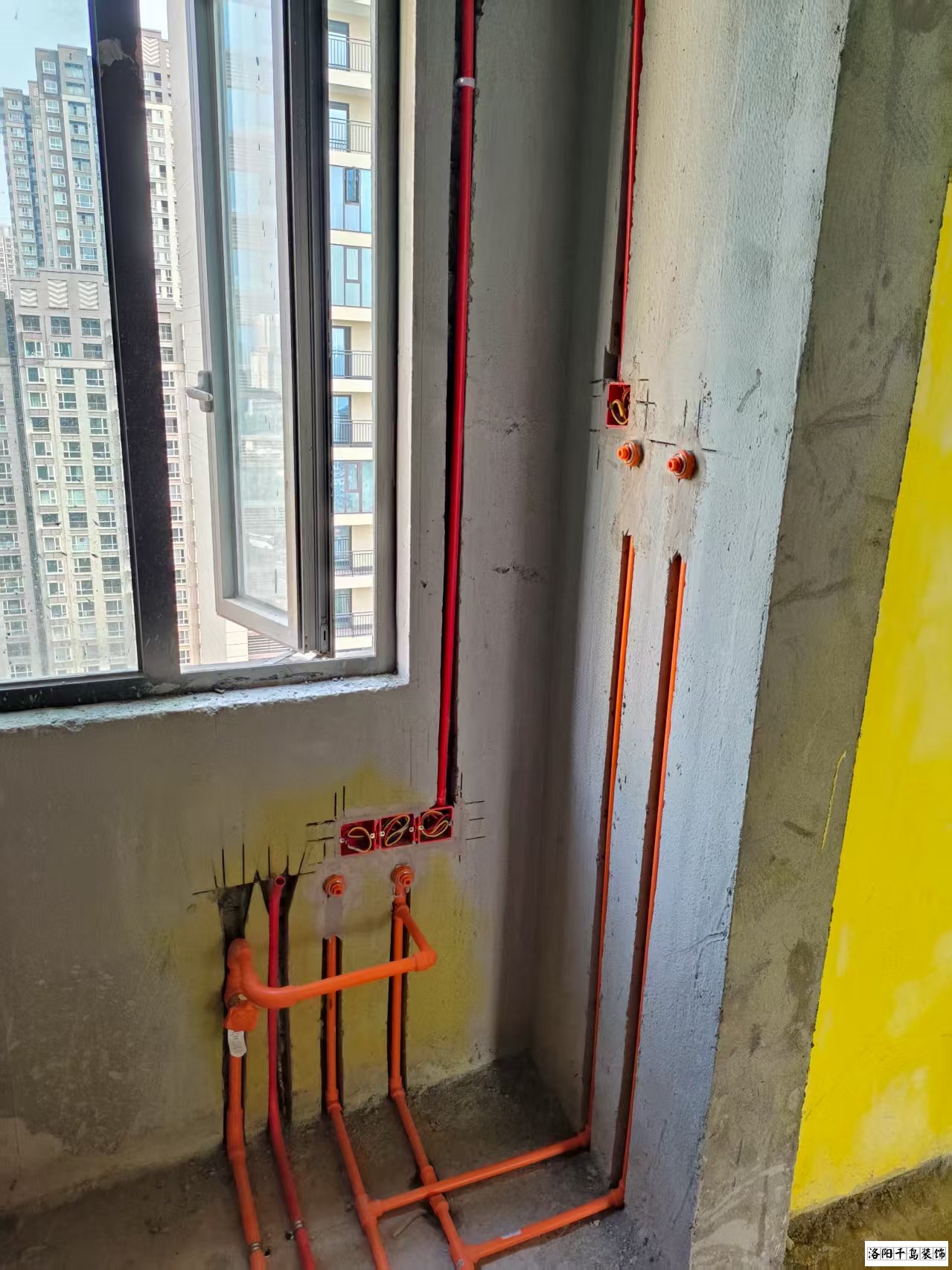 洛陽千島裝飾水電改造施工現場